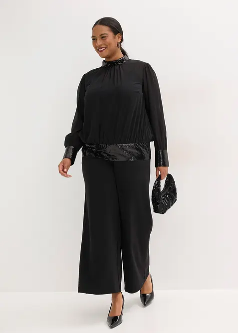 Overdel i tynn tyll med paljetter, bonprix