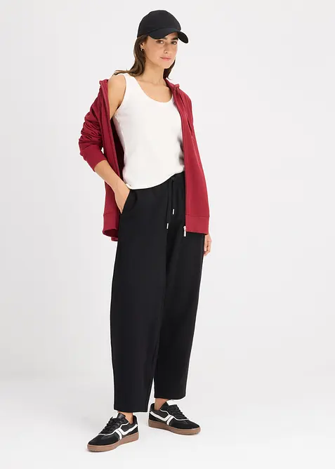 Lang sweatshirt med glidelås, bonprix