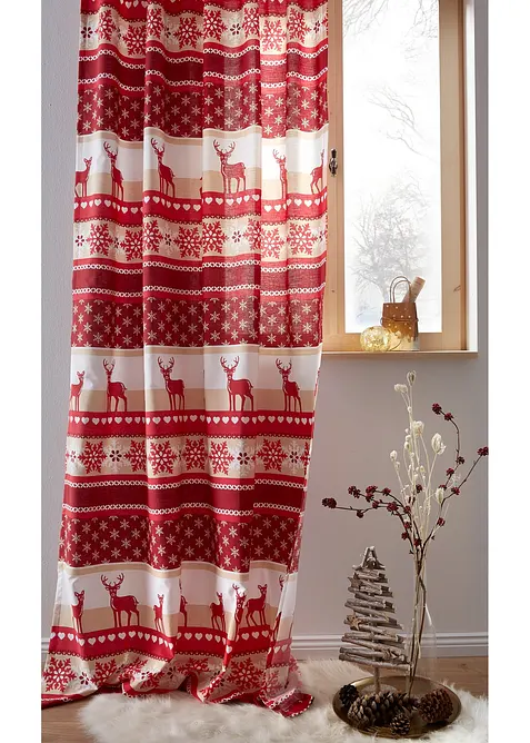 Gardin med elgprint (1-pack), bonprix