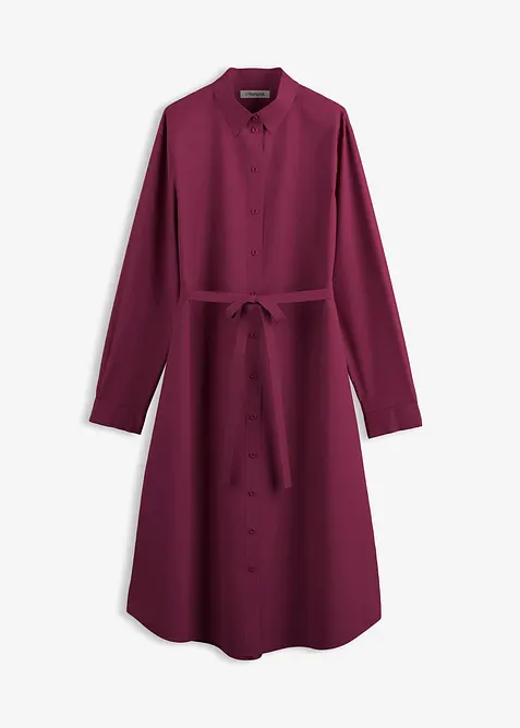 Midikjole i 100% &oslash;kologisk bomull, bonprix