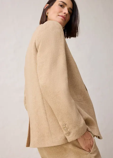 Ullblazer med fiskebensmønster, bonprix