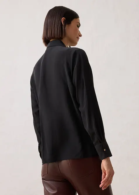 Bluse med silke, bonprix