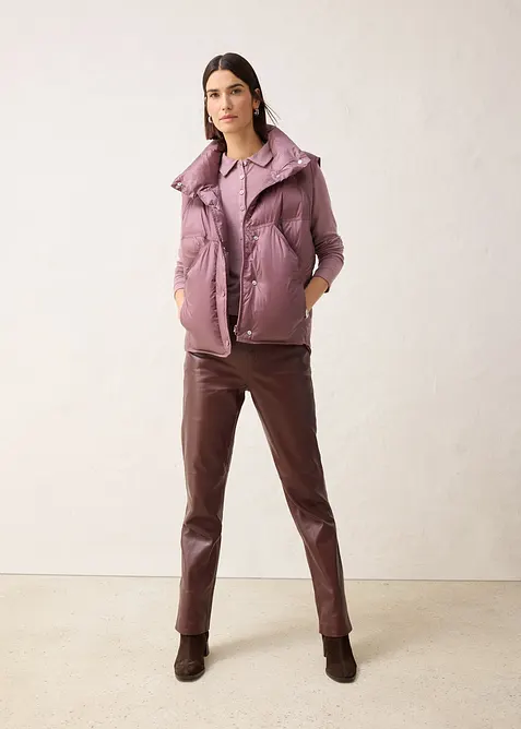 Vattert vest med resirkulert dun, bonprix