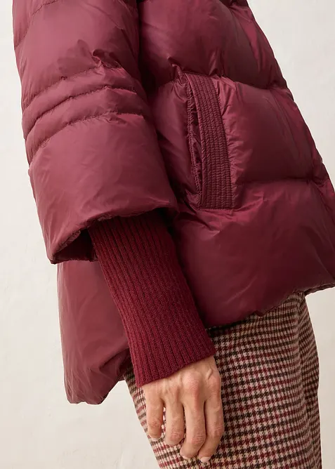 Dunjakke med resirkulert dun og ermer i strikket materiale, bonprix