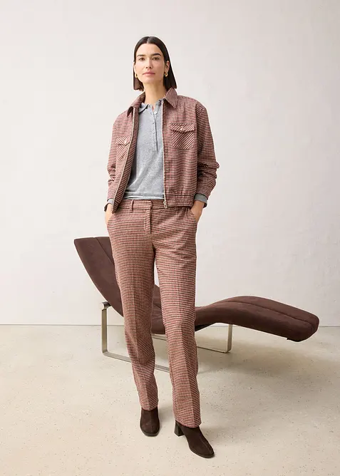 Poloskjorte med ullandel, bonprix