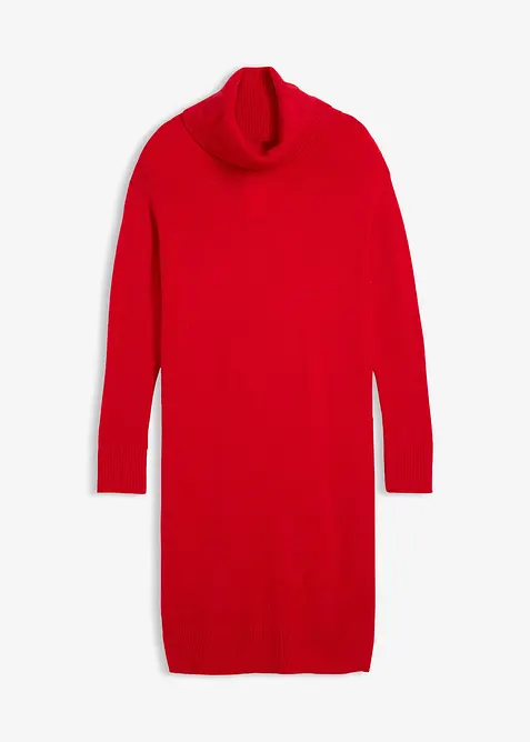 Oversized, strikket kjole med h&oslash;y, vid hals, bonprix