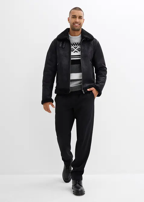 Genser med koftemønster, bonprix