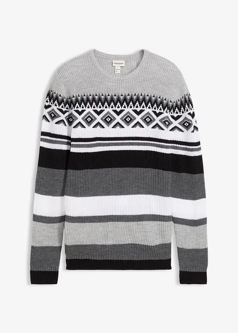 Genser med koftemønster, bonprix