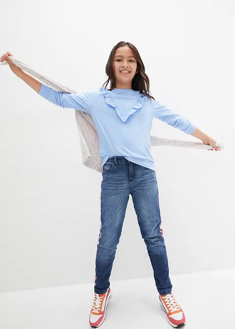 Termojeans med jerseyfôr, Mid Waist, bonprix