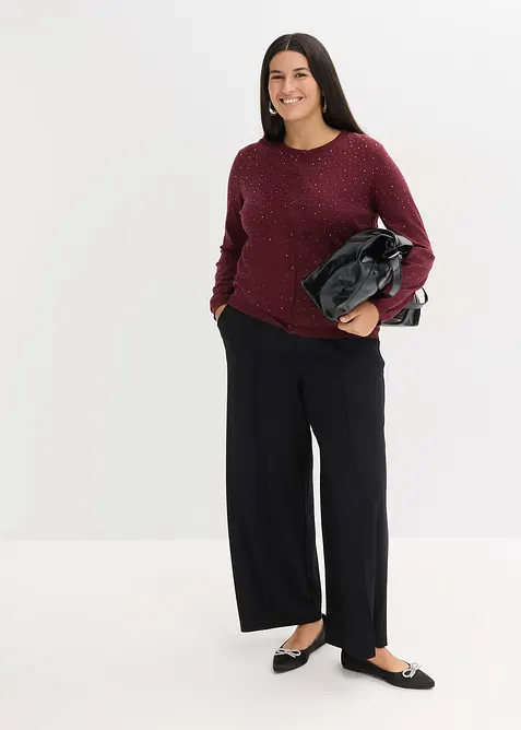 Cardigan med strass, bonprix