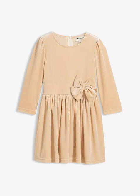 Utskrådd fløyelskjole, bonprix