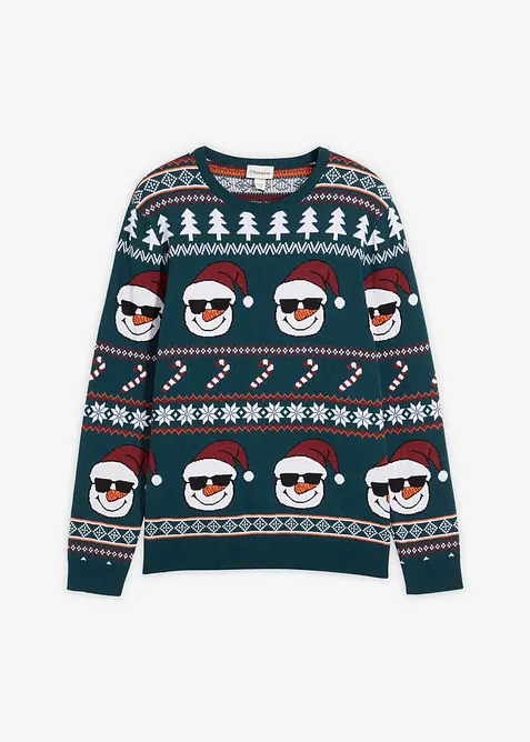 Genser med tradisjonelt mønster i resirkulert bomull, bonprix