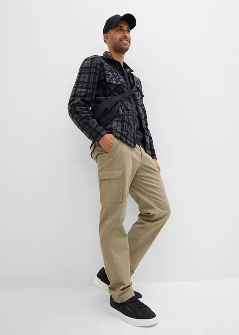 Fleecejakke med st&aring;krage, bonprix