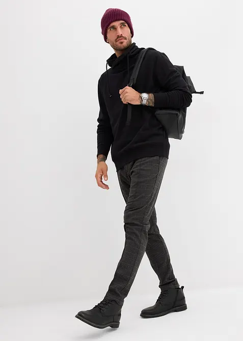 Sweatshirt med sjalkrage i ren økologisk bomull, bonprix