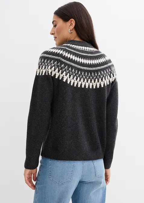 Cardigan med koftemønster, bonprix