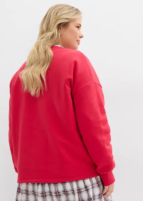 Oversized sweatshirt i bomullsmiks, bonprix