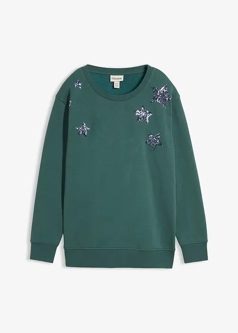 Sweatshirt i bomullsmiks, bonprix