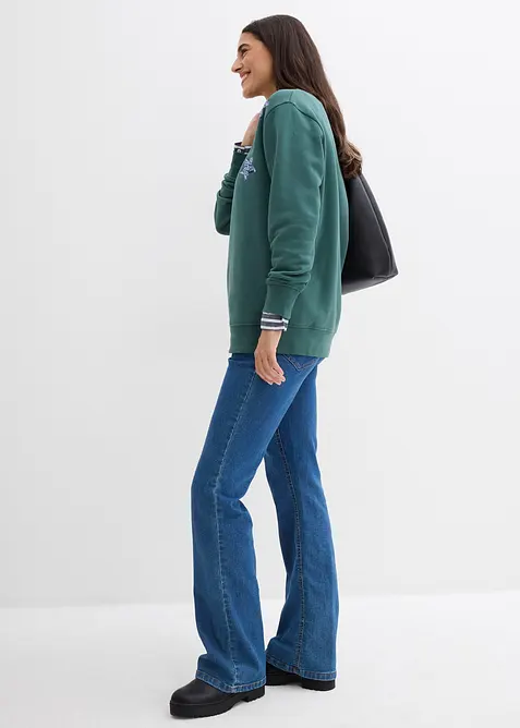 Sweatshirt i bomullsmiks, bonprix