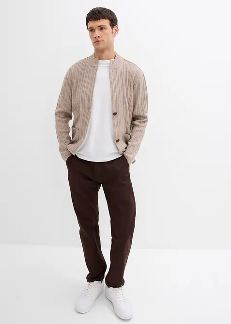 Cardigan i fin ribbestrikk, bonprix