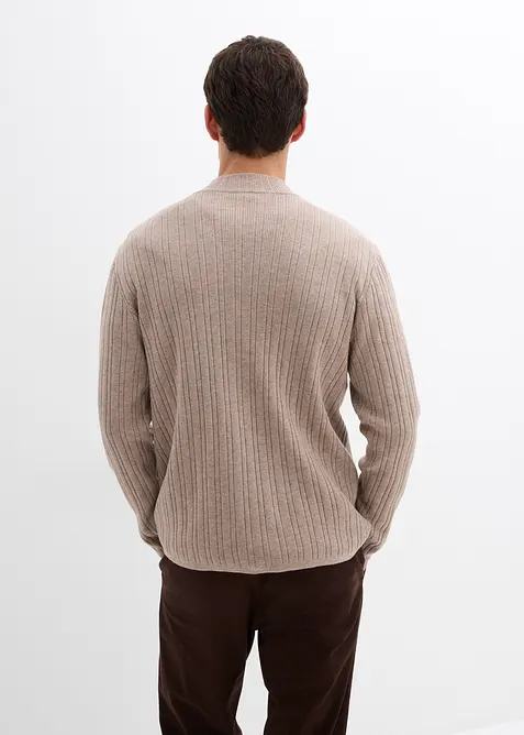 Cardigan i fin ribbestrikk, bonprix