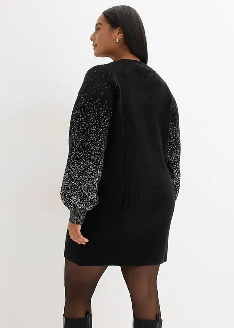 Strikkekjole med glittereffekt, bonprix