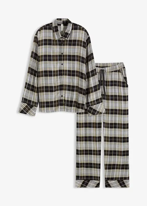 Vevet flanellpyjamas, bonprix