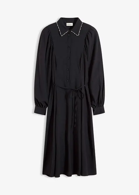 Midikjole med perleapplikasjon, bonprix