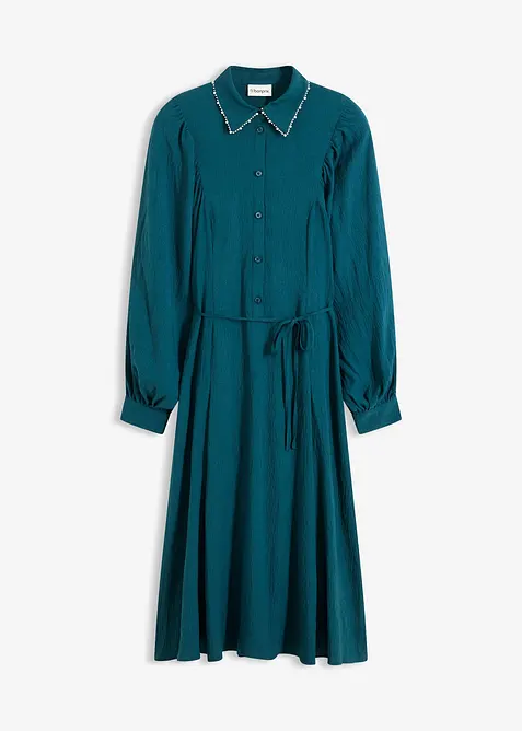 Midikjole med perleapplikasjon, bonprix