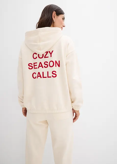 Oversized sweatshirt i 100% bomull, bonprix