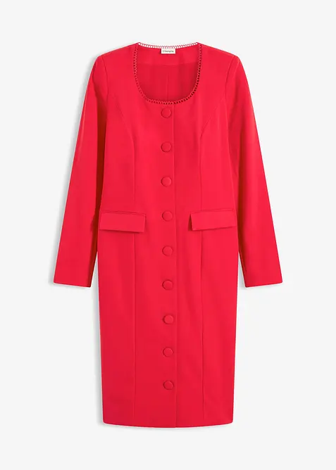 Blazerkjole med blondekant, bonprix