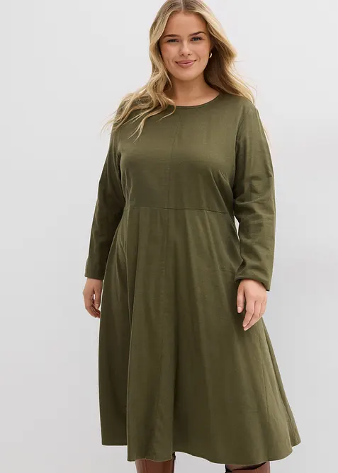 Kjole i 100% bomullsflanell, bonprix