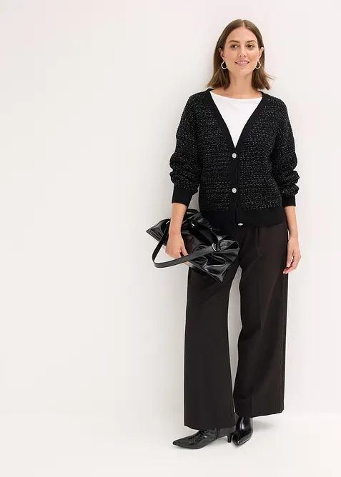 Strikkejakke av lett viskosemiks, bonprix