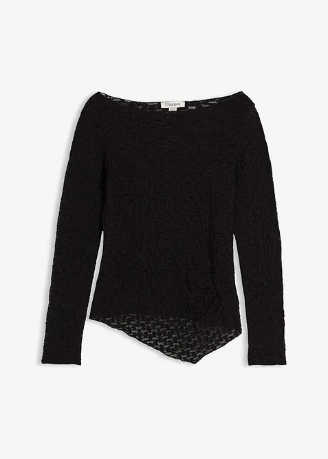 Langermet topp i blondemateriale, bonprix