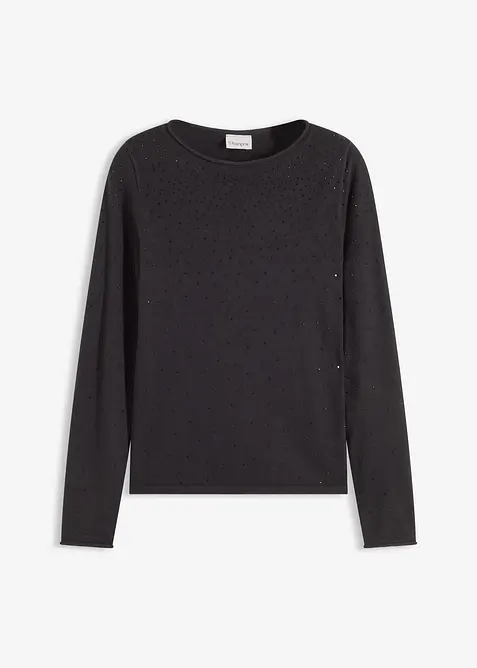 Finstrikket genser i lett viskosemiks, bonprix