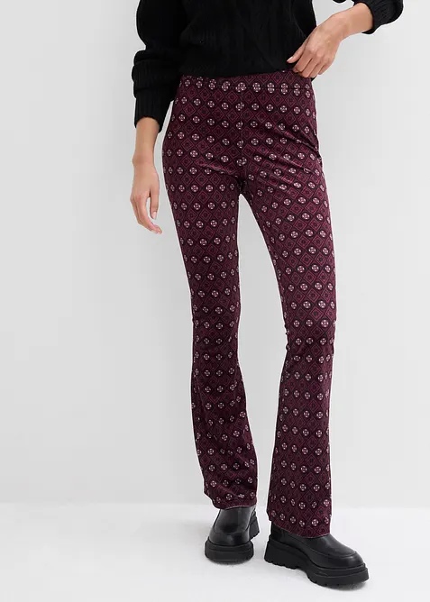 Bootcut-leggings i myk fl&oslash;yel, bonprix