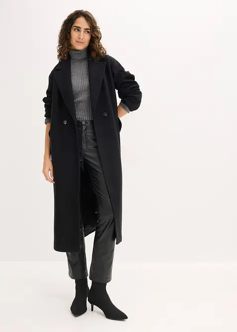 Ribbestrikket genser med glittergarn, bonprix