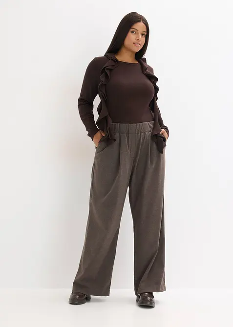 Finstrikket genser i lett viskosemiks, bonprix