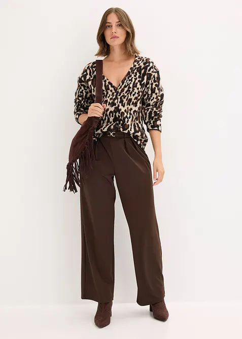 Jacquard strikkejakke, bonprix