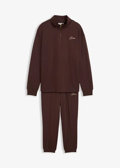 Joggedress i 100% bomull, Loose Fit (2-delt sett), bonprix