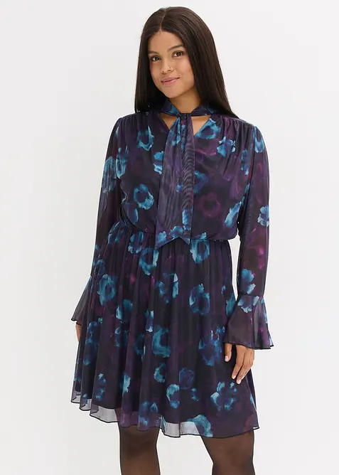 Kjole i myk mesh, bonprix