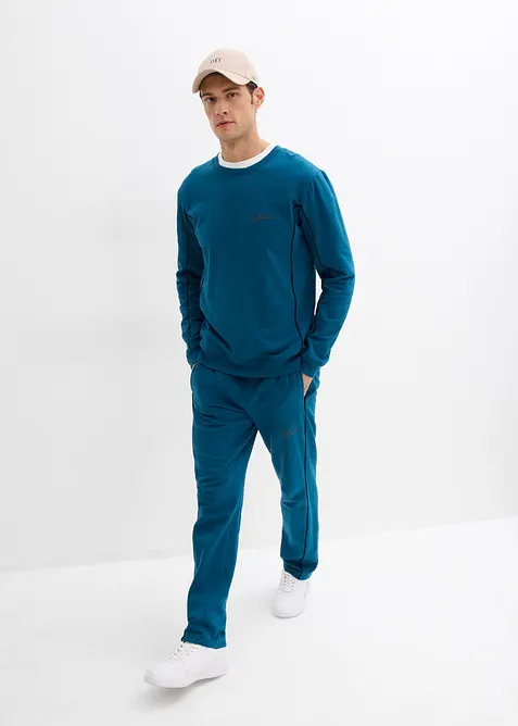 Sweatshirt i 100% bomull med kontrastfargede detaljer, bonprix