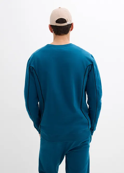 Sweatshirt i 100% bomull med kontrastfargede detaljer, bonprix
