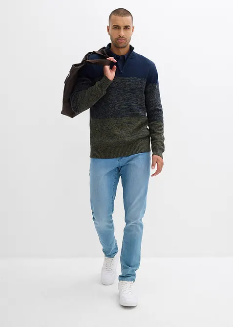 Grovstrikket troyer-genser av myk bomullsmiks, bonprix