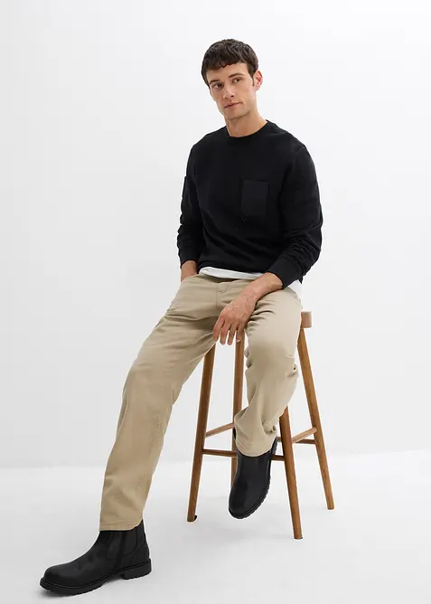 Sweatshirt av økologisk bomull med brystlomme, bonprix