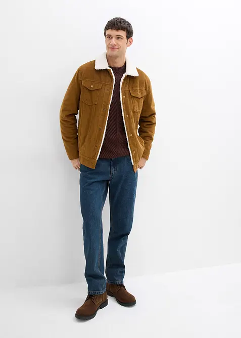 Ribbet genser av bomullsmiks, bonprix