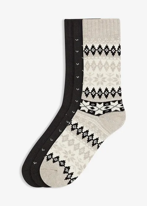 Termosokker med mykt frottéfôr (3-pack), bonprix