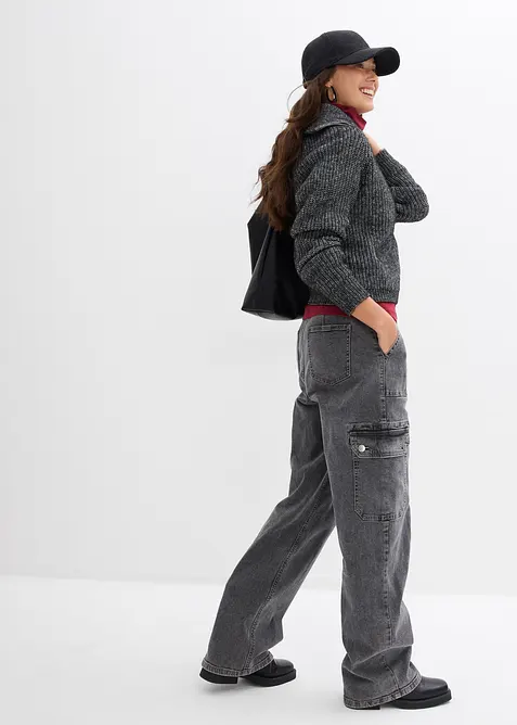 Troyer-genser av myk bomullsmiks, bonprix