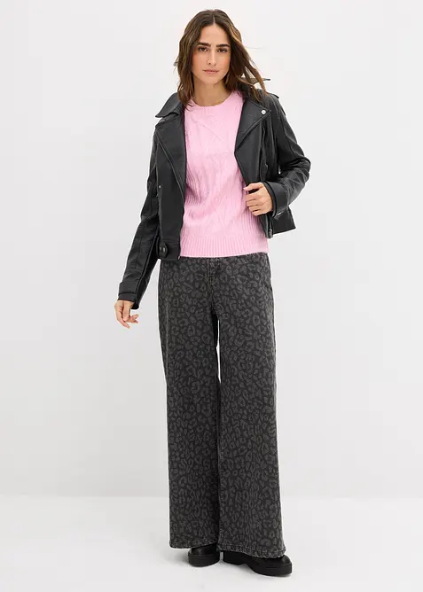 Kabelstrikket genser, bonprix