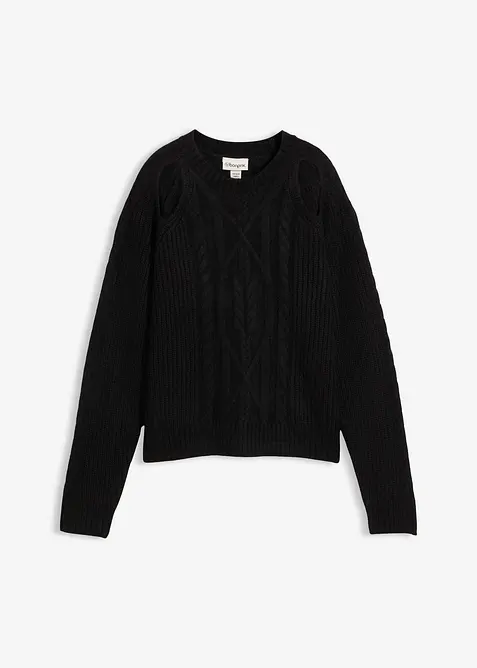 Kabelstrikket genser, bonprix