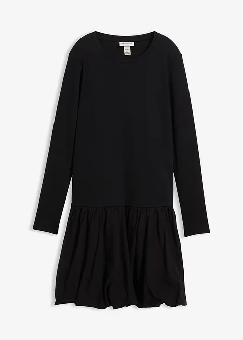 Trikotkjole med ballongskjørt, bonprix